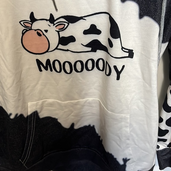 Ladies Large Moooody Thin Hoodie - Picture 2 of 5